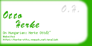 otto herke business card